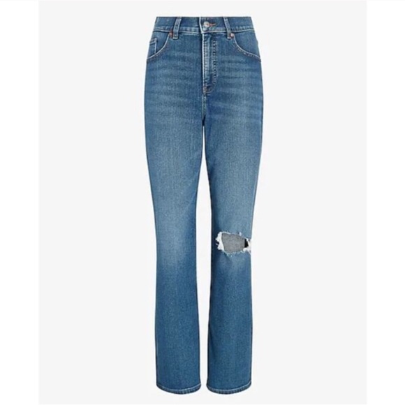 Express Super High Rise Modern Straight Jeans- 8- NWT - Picture 15 of 15